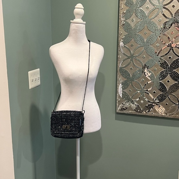 Coach Classic Chelsea Boucle Blue/Black Tweed Handbag - Picture 2 of 15